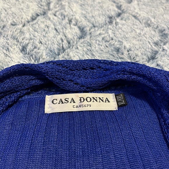 Electric Blue Lace Sweater XL - Picture 4 of 7